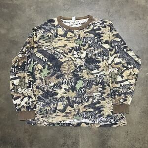 Vintage 90s Mossy Oak Camo Long Sleeve Pocket T-Shirt
